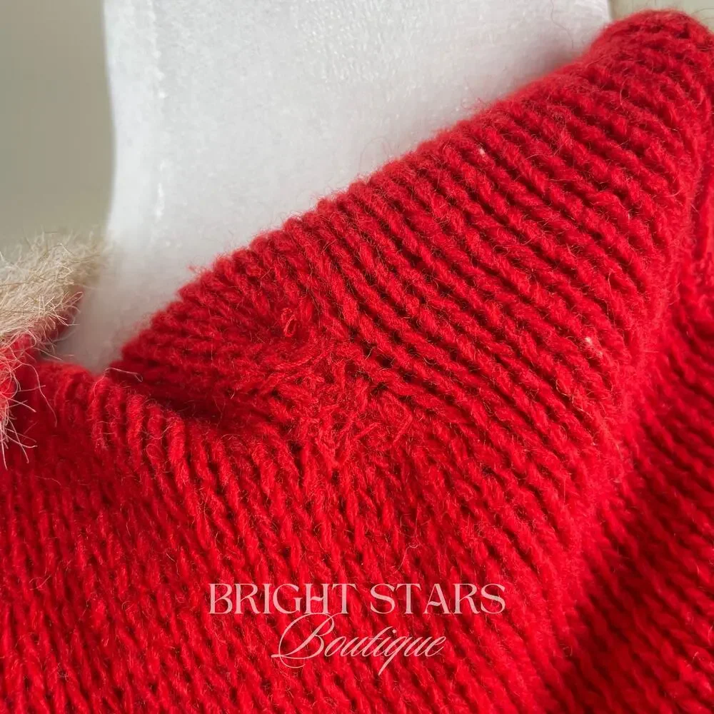 Rare Vintage Hooded Cardigan ASO Willow Rosenberg BtVS Red Embroidered Knit - Picture 14 of 14